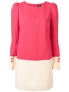Elisabetta Franchi Colourblock Shift Dress - Pink