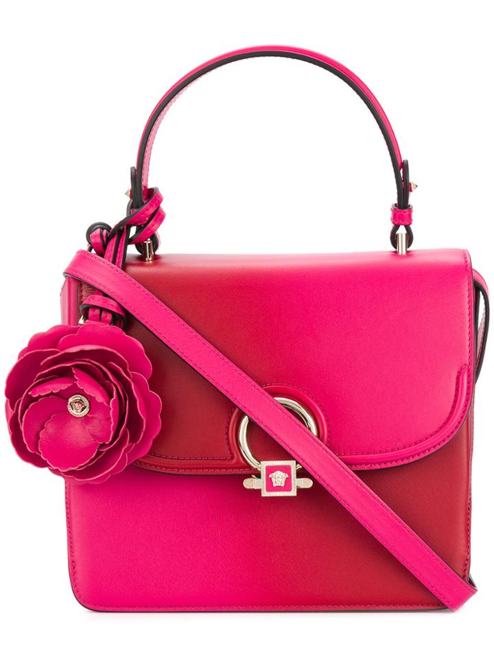 Versace Flower Foldover Tote Bag - Pink & Purple