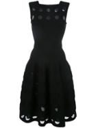 Azzedine Alaia Flared Dress, Women's, Size: 42, Black, Polyester/viscose/cotton/viscose