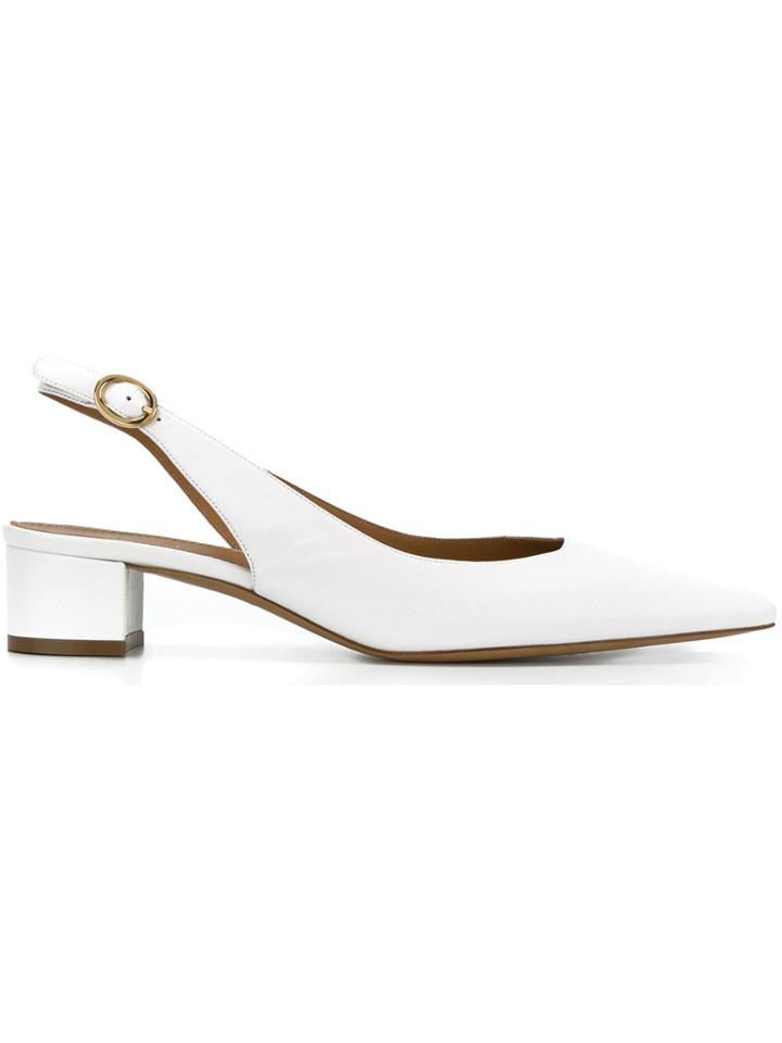 Mansur Gavriel Pointed Slingback Pumps - White