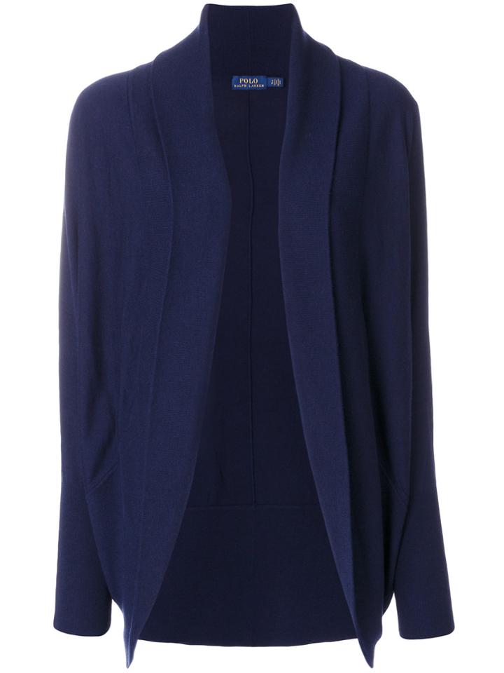 Polo Ralph Lauren Ribbed Shawl Neckline Cardigan - Blue
