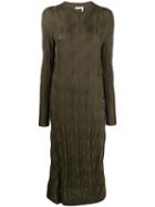 Chloé Cable Knit Jumper Dress - Green