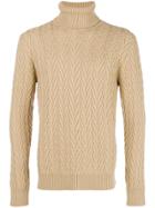 Eleventy Chevron Knit Jumper - Nude & Neutrals