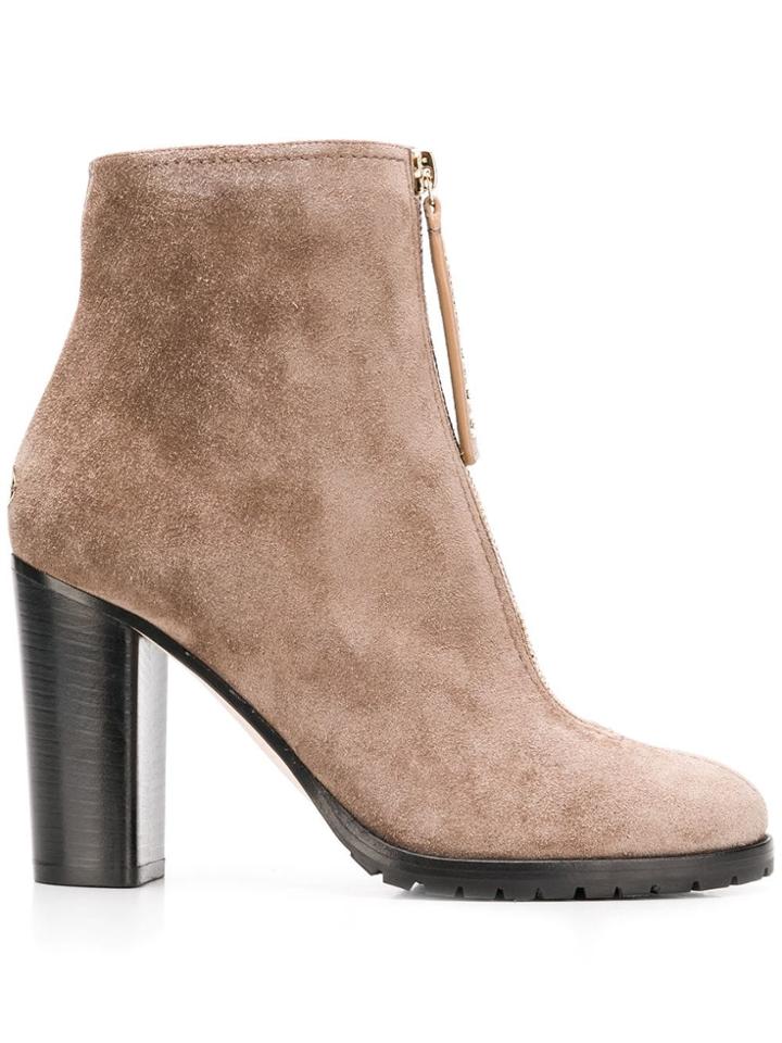 Jimmy Choo Brayden 95 Boots - Neutrals