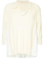 Onefifteen Contrast Lace Panel Jumper - Nude & Neutrals