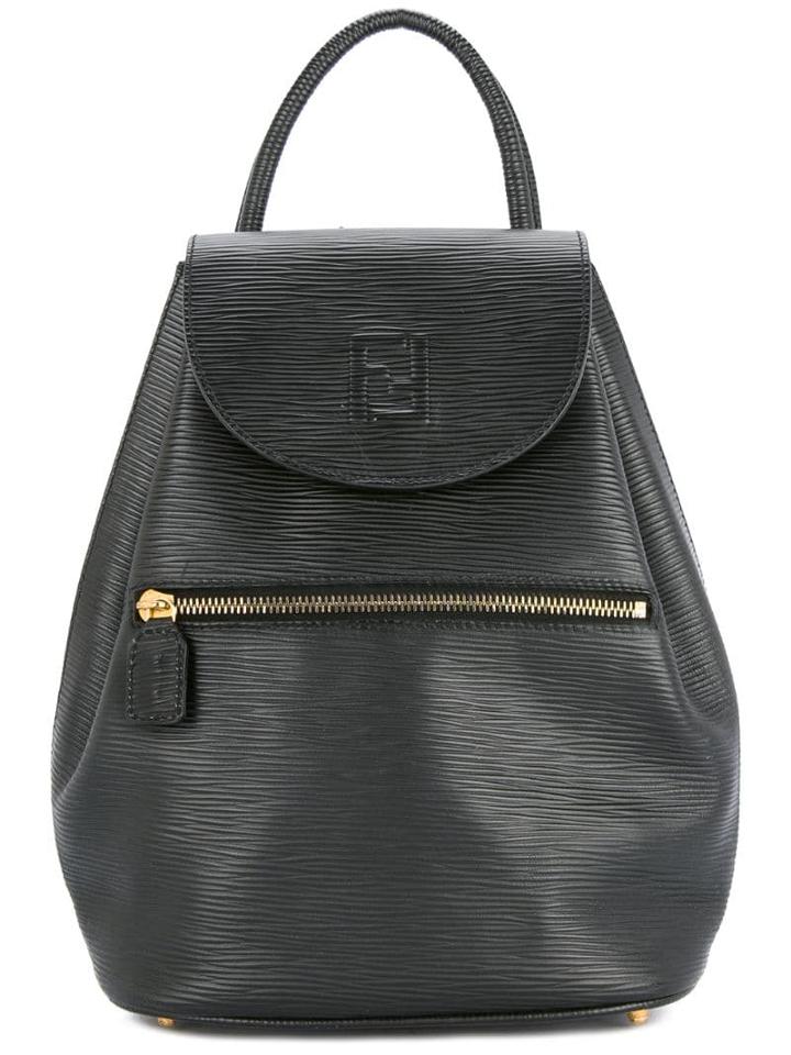 Fendi Pre-owned Logos Drawstring Backpack - Black