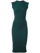 Rick Owens 'dovima' Dress, Women's, Size: 38, Green, Cotton/viscose/spandex/elastane