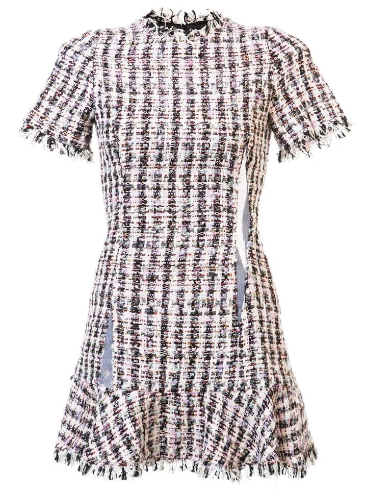 Sandy Liang Tweed Short Sleeve Dress