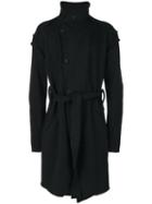 Lost & Found Ria Dunn - Single-breasted Raw Hem Coat - Men - Cotton/polyamide/viscose/wool - M, Black, Cotton/polyamide/viscose/wool