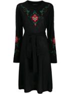 Etro Floral Intarsia Knitted Dress - Black