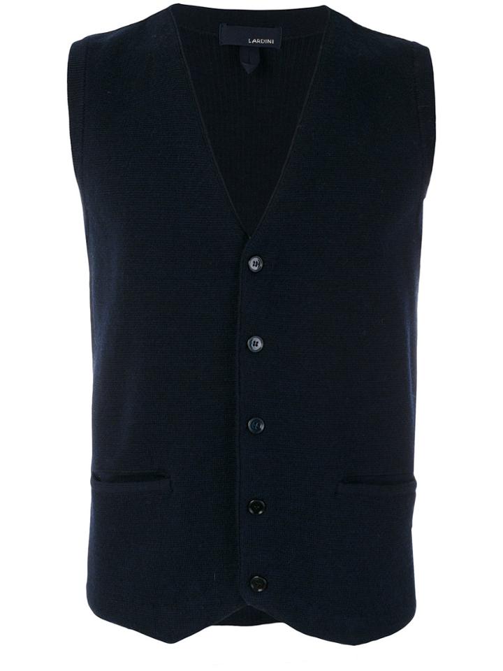 Lardini Classic Fitted Waistcoat - Blue
