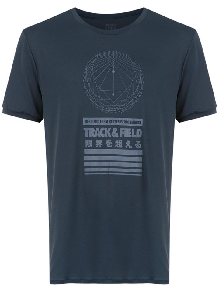 Track & Field Trid Print T-shirt - Blue