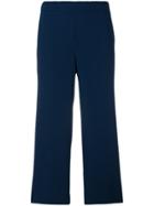 P.a.r.o.s.h. Cropped Wide-leg Trousers - Blue