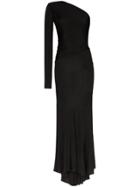 Alexandre Vauthier One-shoulder Long-sleeved Gown - Black