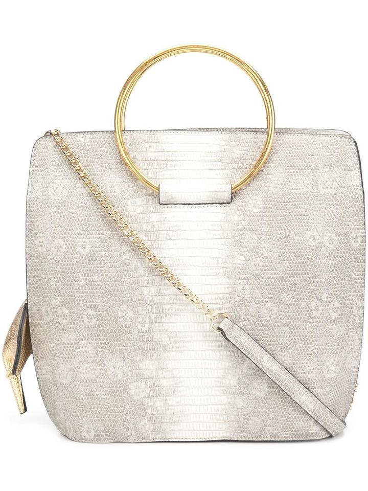 Christian Siriano Snakeskin Effect Tote, Women's, Nude/neutrals, Pvc