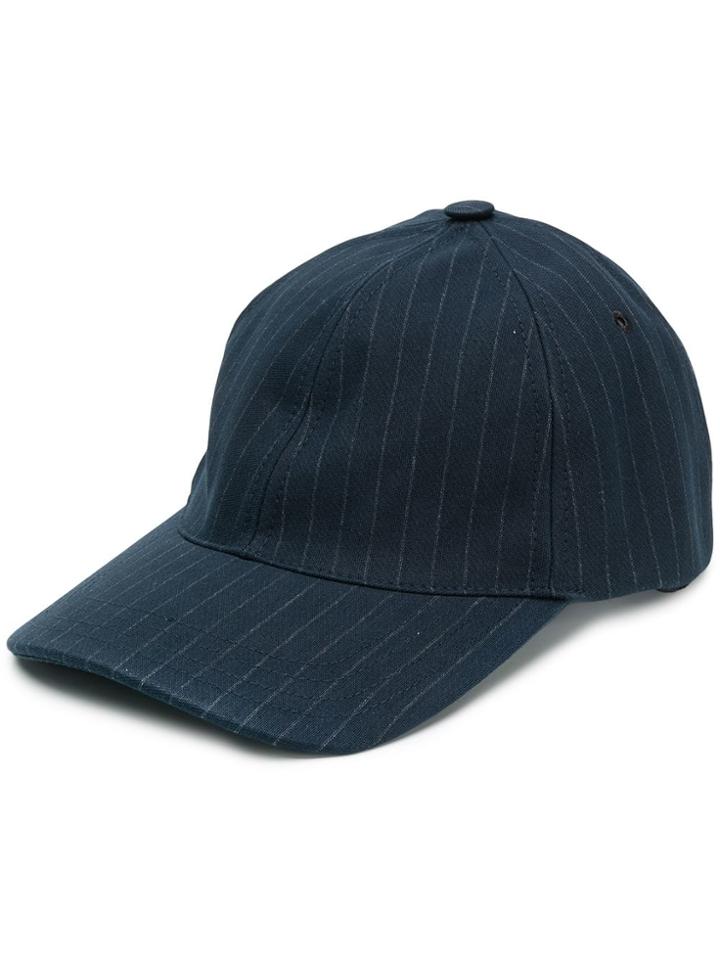 A.p.c. Pinstripe Cap - Blue