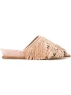 Aperlai Feathers Sandals, Women's, Size: 38, Nude/neutrals, Leather
