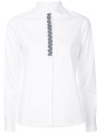 Barba Embellished Front Shirt - White