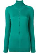 Versace Collection Studded Knit Top - Green