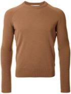Ami Alexandre Mattiussi Crew Neck Sweater, Men's, Size: Large, Brown, Cashmere/merino
