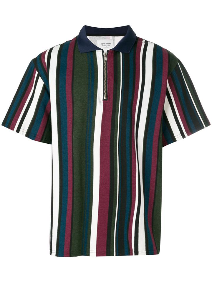 Noon Goons Striped Half Zip Polo Shirt - Multicolour