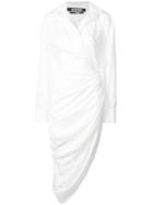 Jacquemus Draped Shirt Dress - White