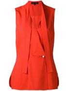 Proenza Schouler - Sleeveless Wrap Top - Women - Acetate/viscose - 6, Red, Acetate/viscose