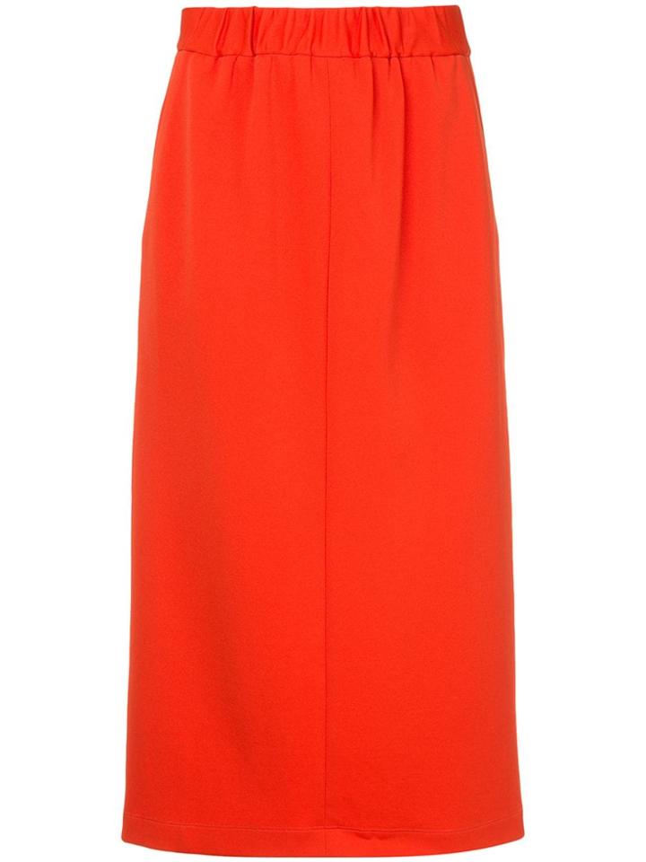 Tibi Mercer Knit High Waisted Skirt - Red