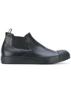 Prada Rubber Toecap Ankle Boots - Black