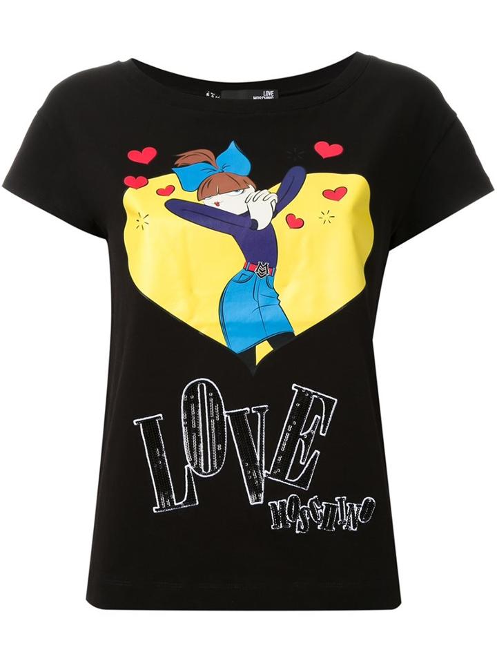 Love Moschino Sequin-embellished T-shirt