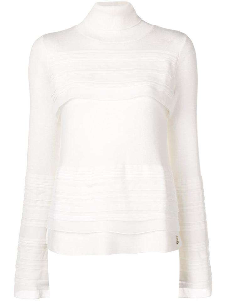 Patrizia Pepe Layered Turtlneck Sweater - White