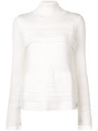 Patrizia Pepe Layered Turtlneck Sweater - White