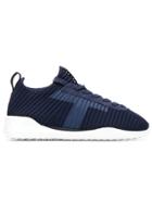Tod's Ribbed Lace-up Sneakers - Blue