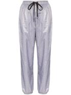 Natasha Zinko High-waisted Motif Track Trousers - Grey