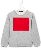 No21 Kids Square Print Sweatshirt, Girl's, Size: 9 Yrs, Grey
