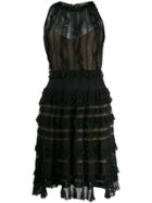 Zuhair Murad Short Ruffled Dress - Black