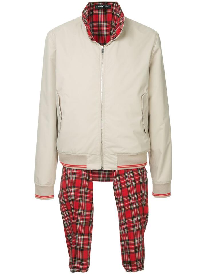 Y / Project Oversized Bomber Jacket - Neutrals
