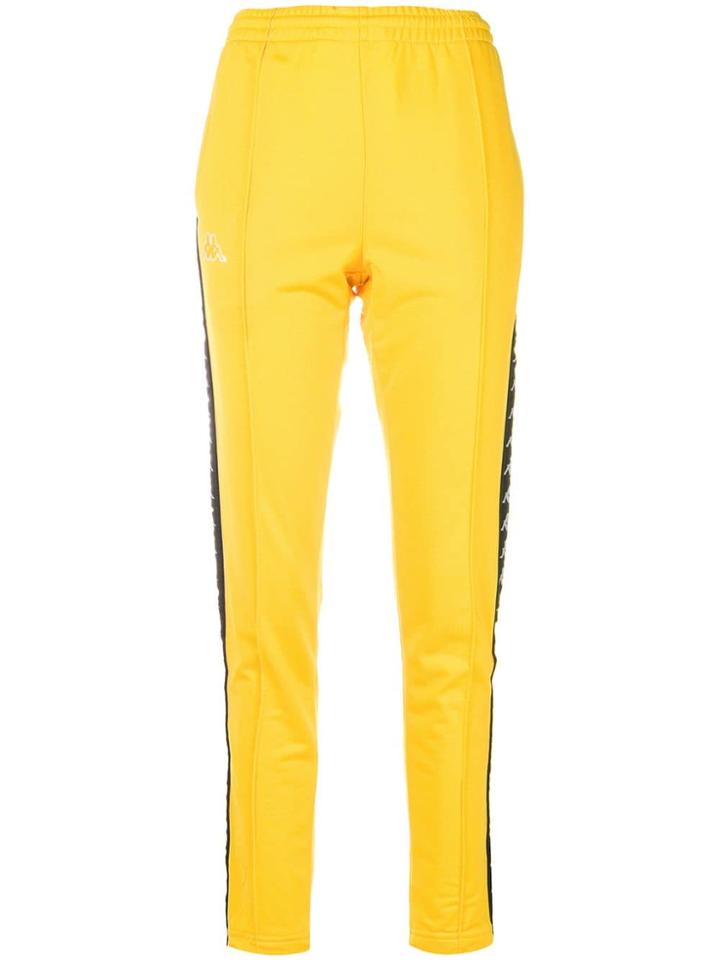 Kappa Astoria Snap Track Pants - Yellow & Orange