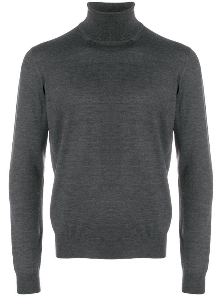Cenere Gb Roll Neck Fitted Jumper - Grey