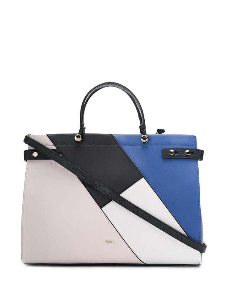 Furla Panelled Tote Bag - Blue