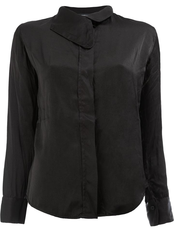 Geoffrey B. Small Asymmetric Collar Shirt - Black