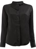 Geoffrey B. Small Asymmetric Collar Shirt - Black