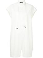 Bassike Belt Detail Playsuit - White