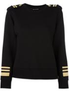 Neil Barrett Nautical Sweatshirt, Women's, Size: Large, Black, Cotton/spandex/elastane/lyocell/viscose