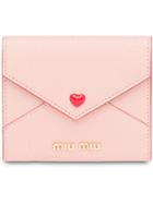 Miu Miu Madras Love Envelope Card Holder - Pink