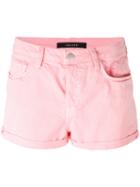 J Brand - Fitted Denim Shorts - Women - Cotton/spandex/elastane - 29, Pink/purple, Cotton/spandex/elastane