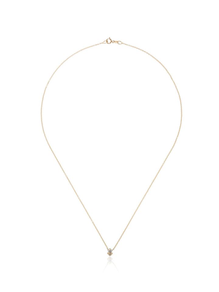 Lizzie Mandler Fine Jewelry 18k Gold Round Diamond Pendant Necklace -