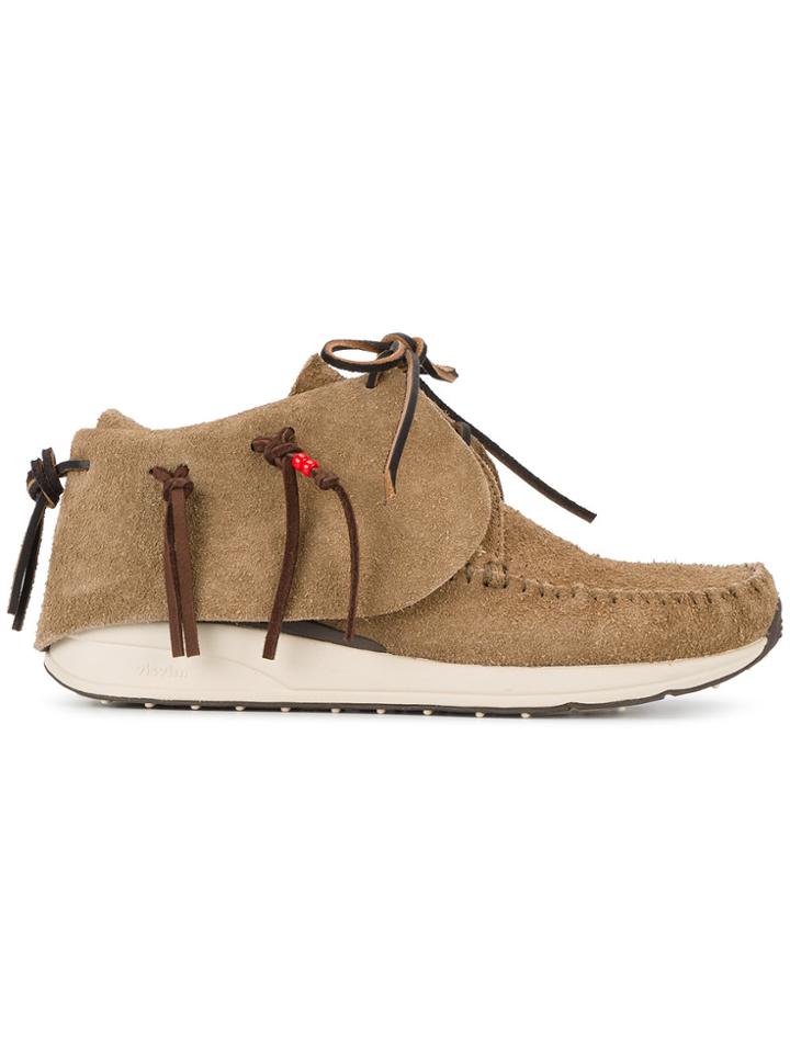Visvim Brown Fbt Veggie Sneakers - Yellow & Orange