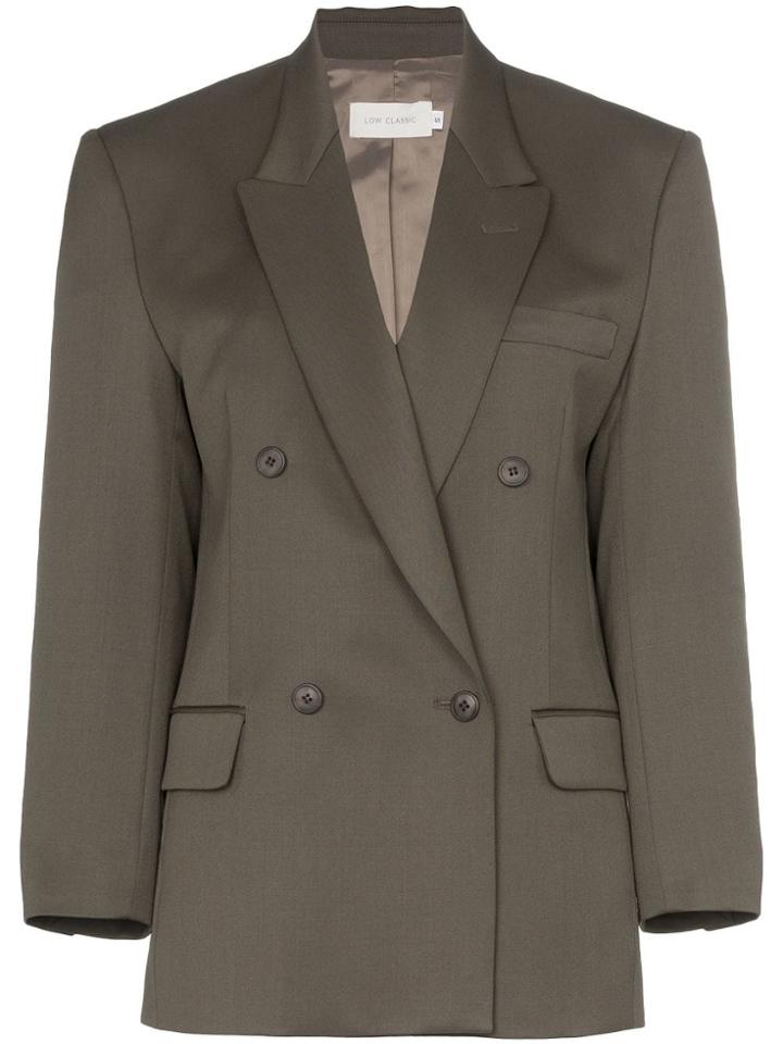 Low Classic Double-breasted Blazer - Grey