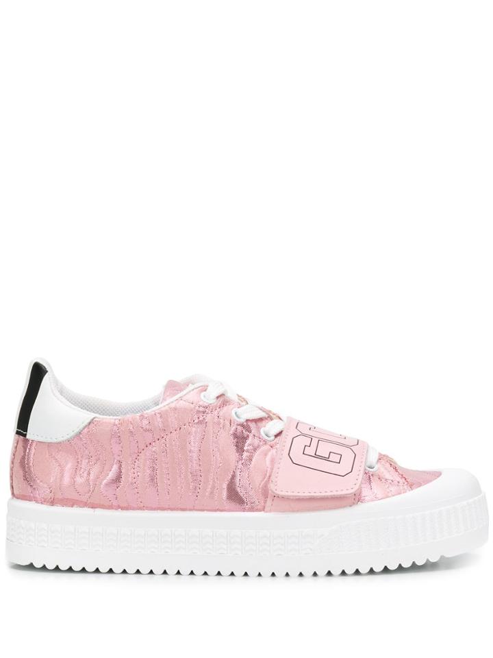 Gcds Embroidered Platform Trainers - Pink
